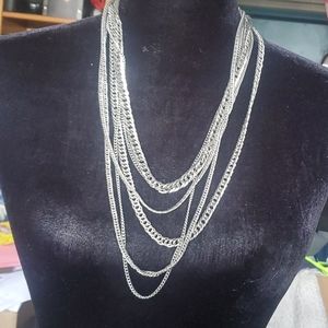 Multi layer chain necklace